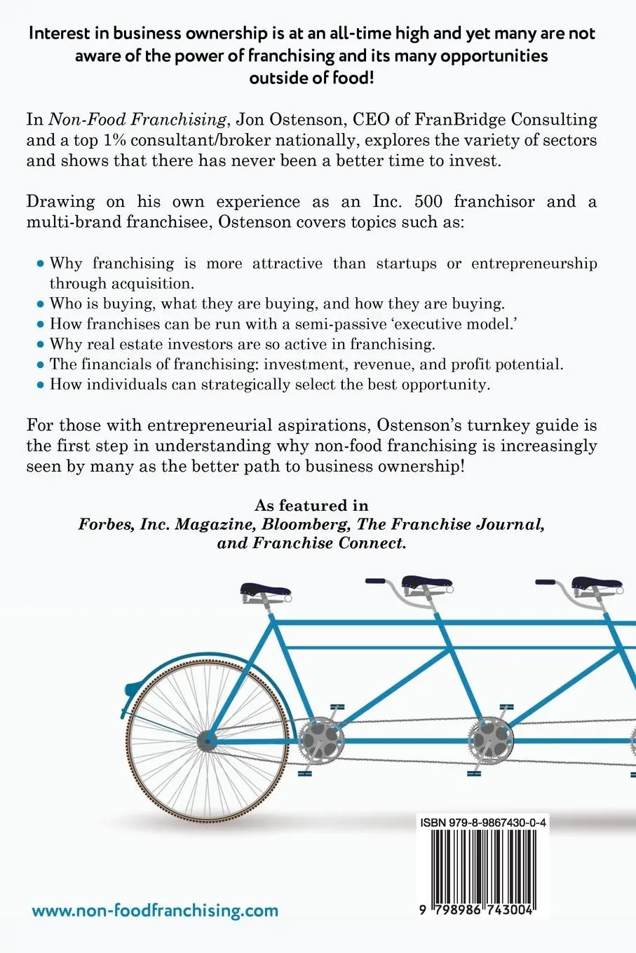 Rückseite: 9798986743004 | Non-Food Franchising | The Better Path to Business Ownership | Buch