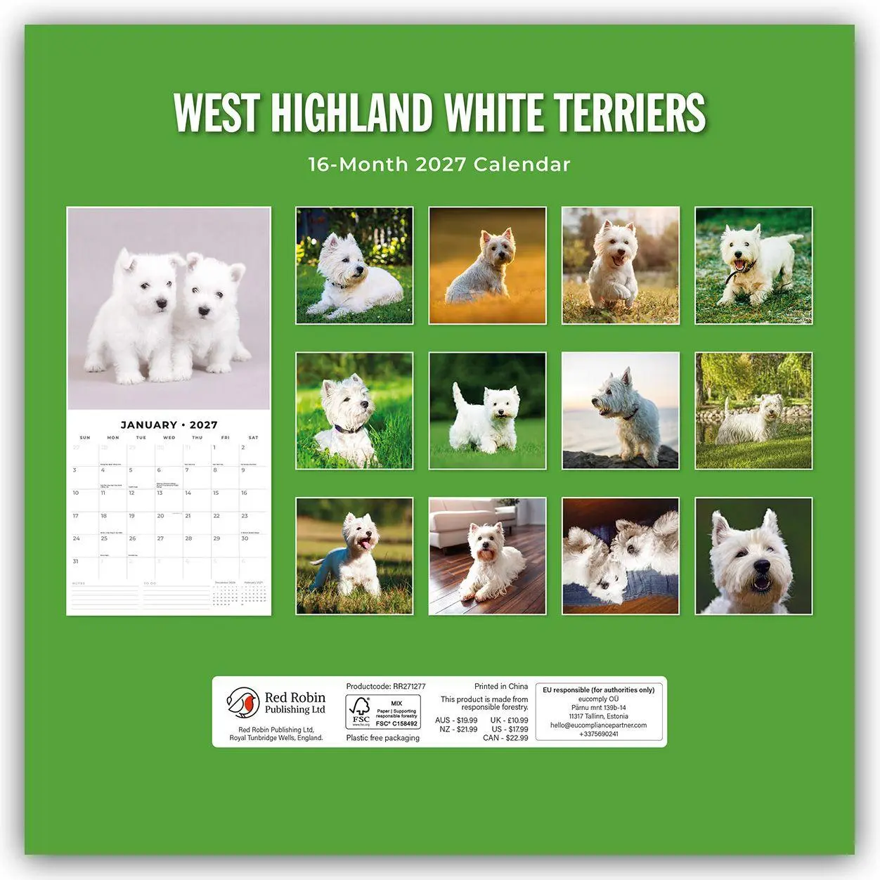 Rückseite: 9781837013104 | West Highland White Terriers - West Highland White Terrier - Westie...