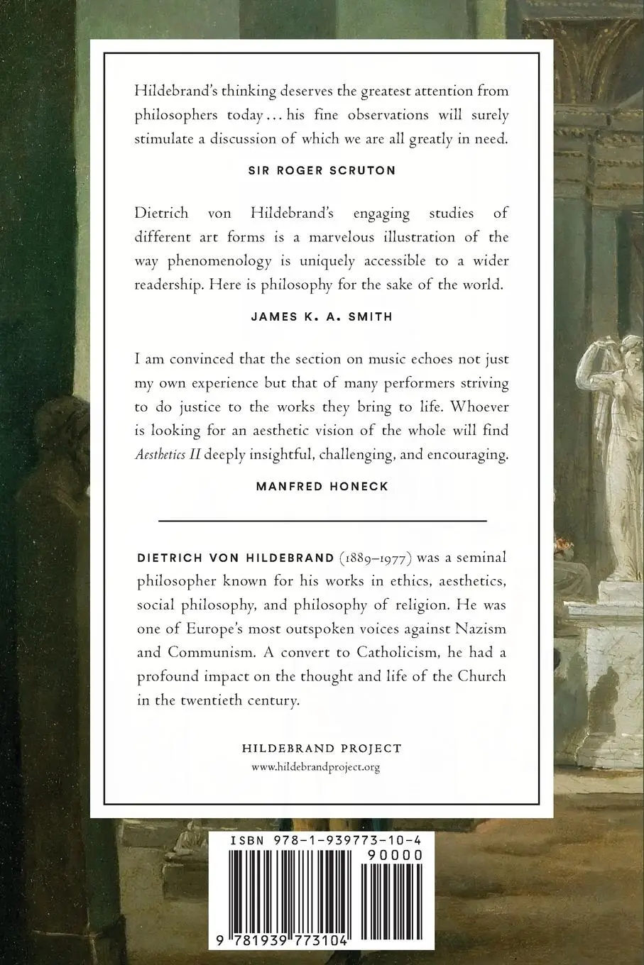 Rückseite: 9781939773104 | Aesthetics Volume II | Dietrich von Hildebrand | Taschenbuch | 2019