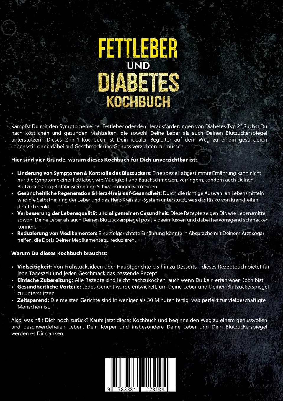 Rückseite: 9783384223104 | Fettleber und Diabetes Kochbuch | Carina Lehmann | Taschenbuch | 2024
