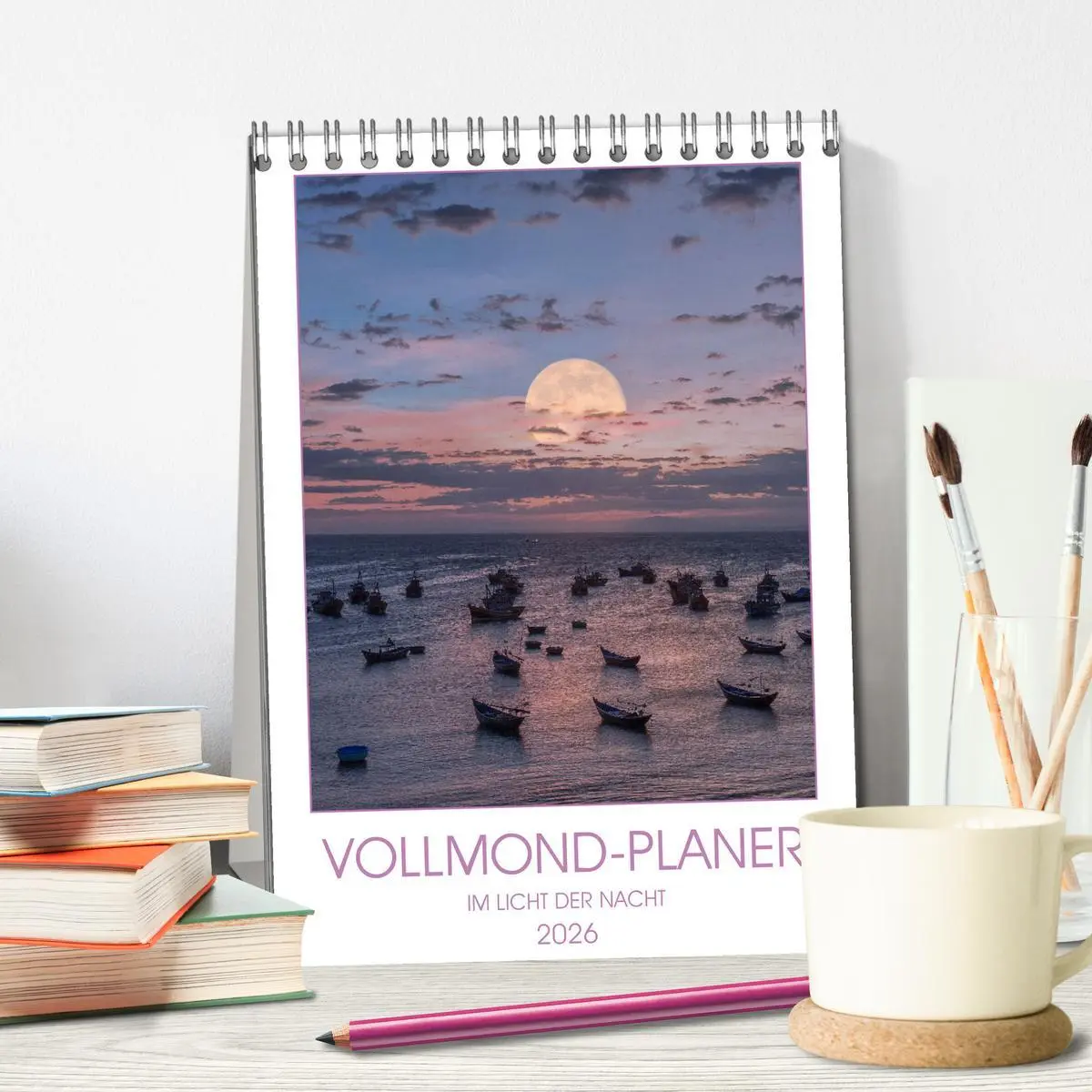 Bild: 9783516363104 | VOLLMOND-Planer - Im Licht der Nacht (Tischkalender 2026 DIN A5...
