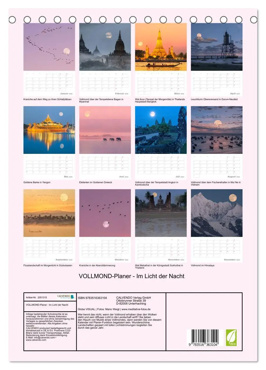 Bild: 9783516363104 | VOLLMOND-Planer - Im Licht der Nacht (Tischkalender 2026 DIN A5...