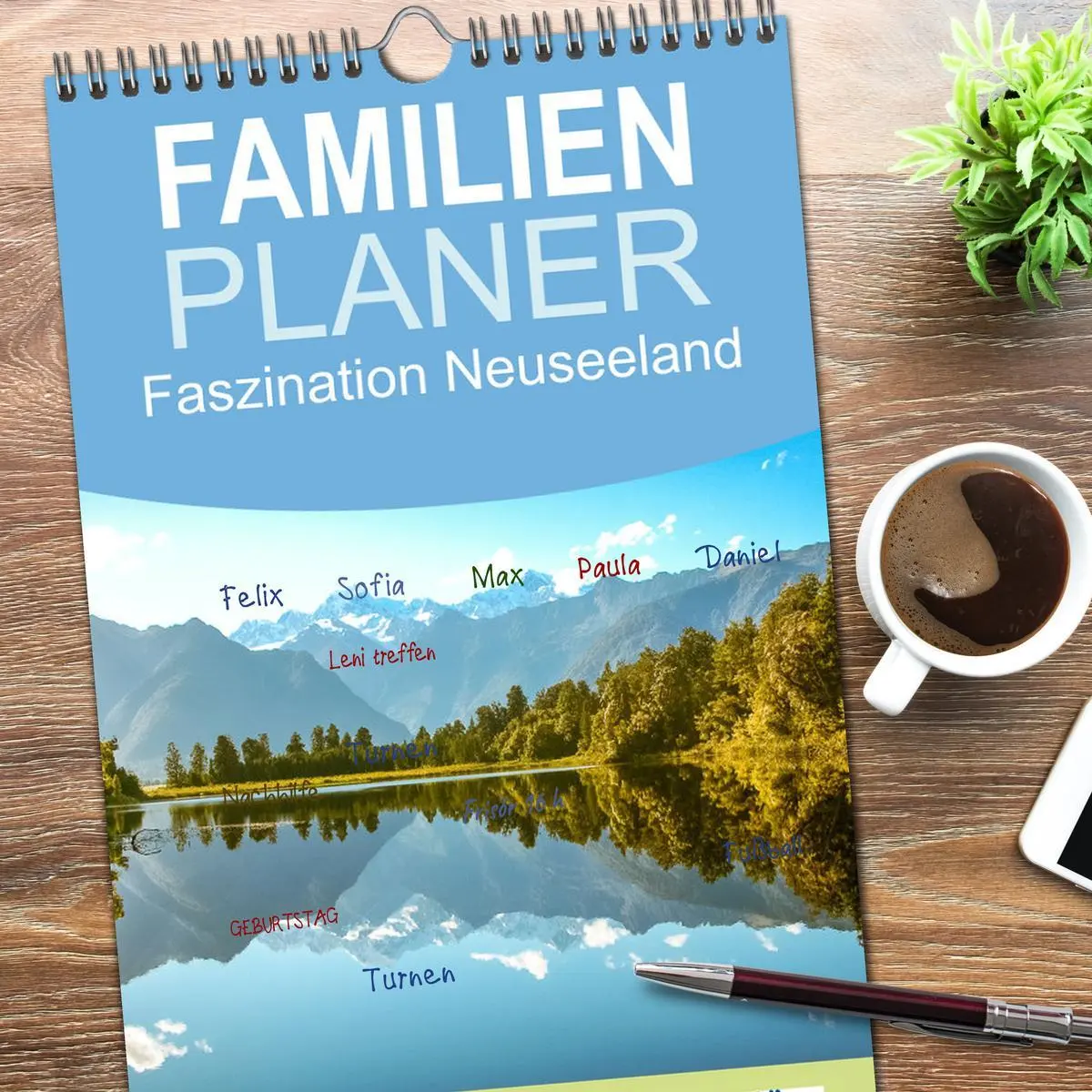 Bild: 9783516503104 | Familienplaner 2026 - Faszination Neuseeland mit 5 Spalten...