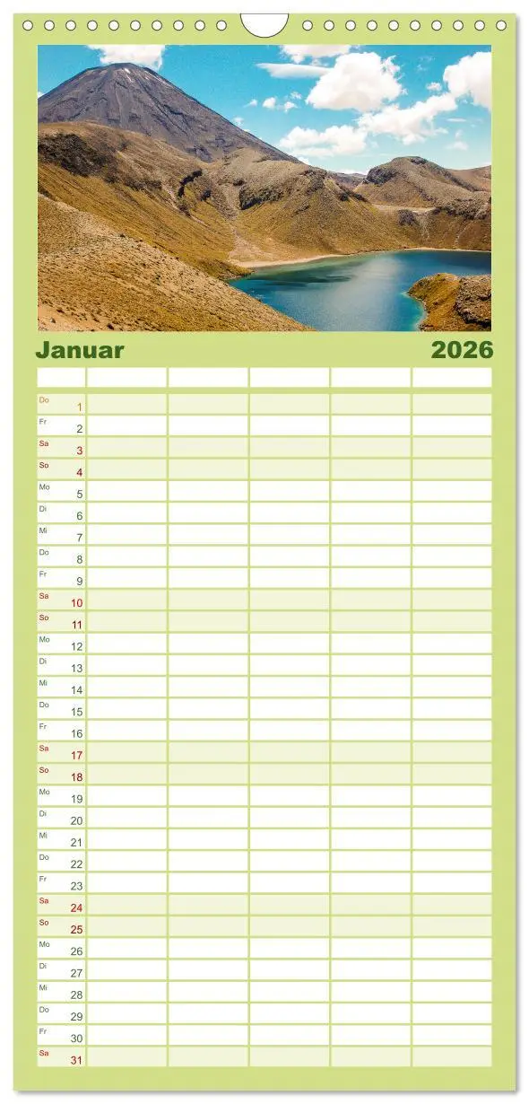 Bild: 9783516503104 | Familienplaner 2026 - Faszination Neuseeland mit 5 Spalten...