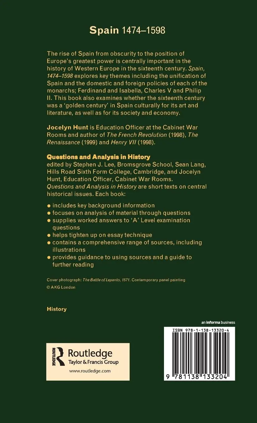 Rückseite: 9781138133204 | Spain 1474-1598 | Jocelyn Hunt | Buch | Englisch | 2015 | Routledge