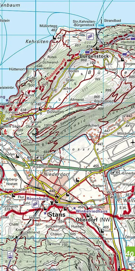 Bild: 9783259023204 | Vierwaldstättersee / Pilatus - Rigi - Mythen 20 Wanderkarte 1:40...