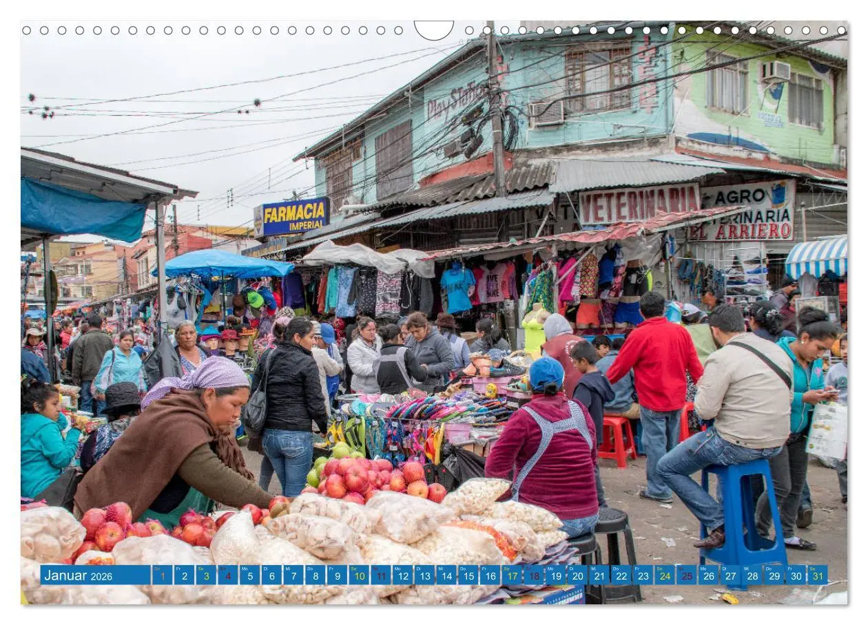 Bild: 9783457883204 | Farbenfrohes Bolivien (Wandkalender 2026 DIN A3 quer), CALVENDO...
