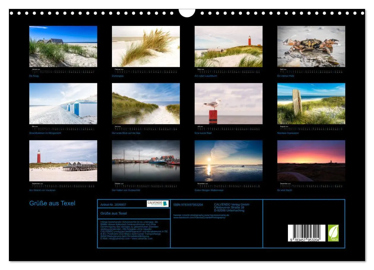 Bild: 9783457953204 | Grüße aus Texel (Wandkalender 2026 DIN A3 quer), CALVENDO...