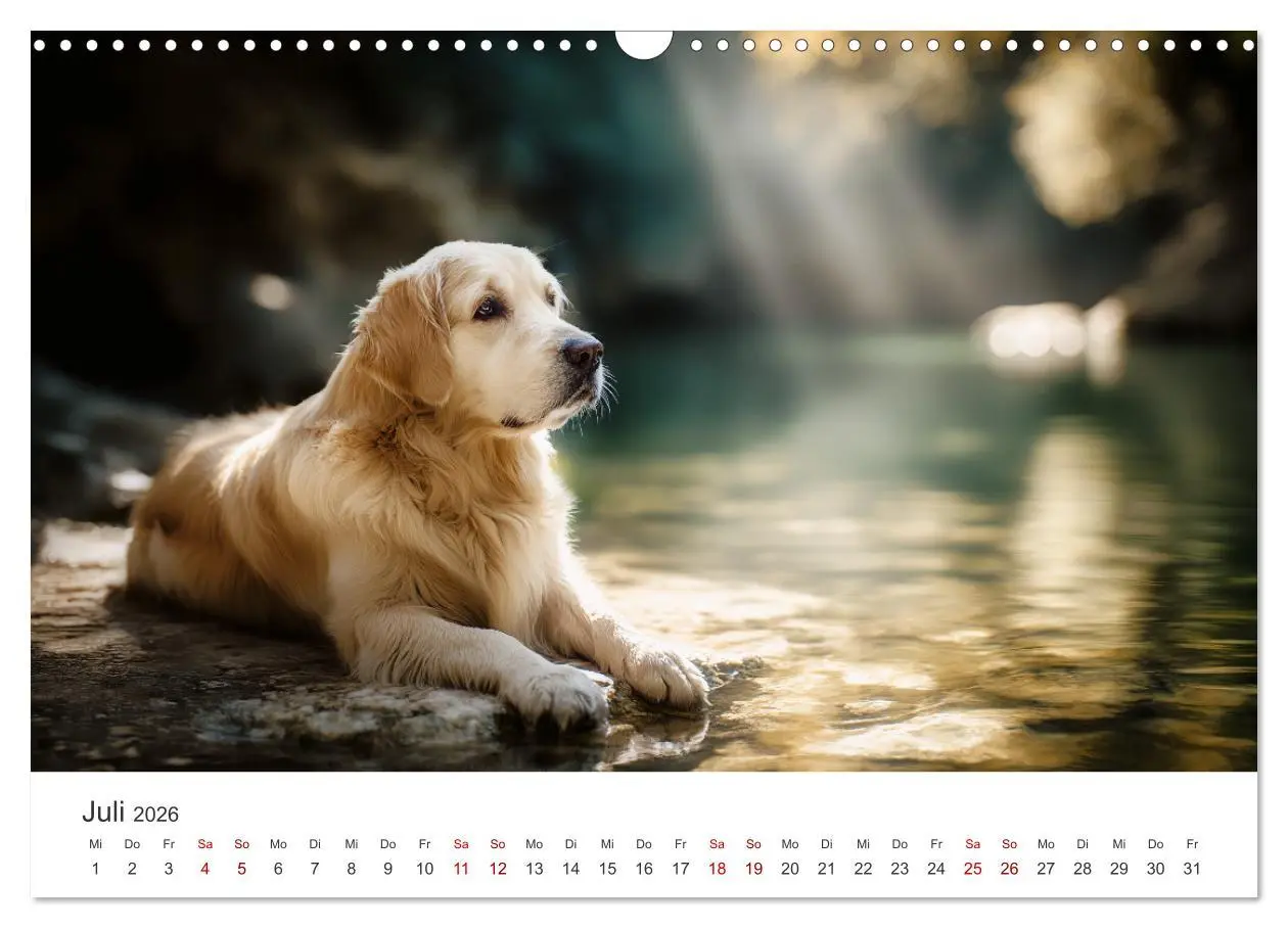 Bild: 9783516593204 | Herz aus Gold - Retriever zum Verlieben (Wandkalender 2026 DIN A3...