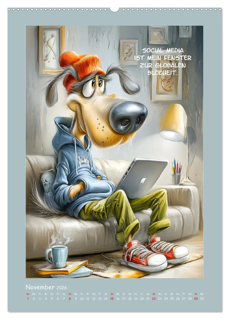 Bild: 9783516733204 | Hundstage. Bissiger Humor vom Feinsten (Wandkalender 2026 DIN A2...