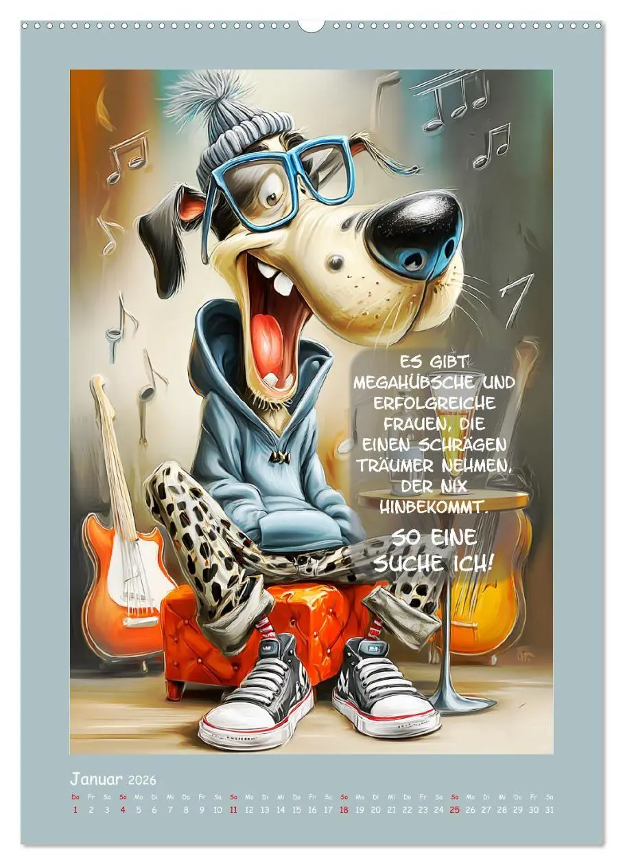 Bild: 9783516733204 | Hundstage. Bissiger Humor vom Feinsten (Wandkalender 2026 DIN A2...