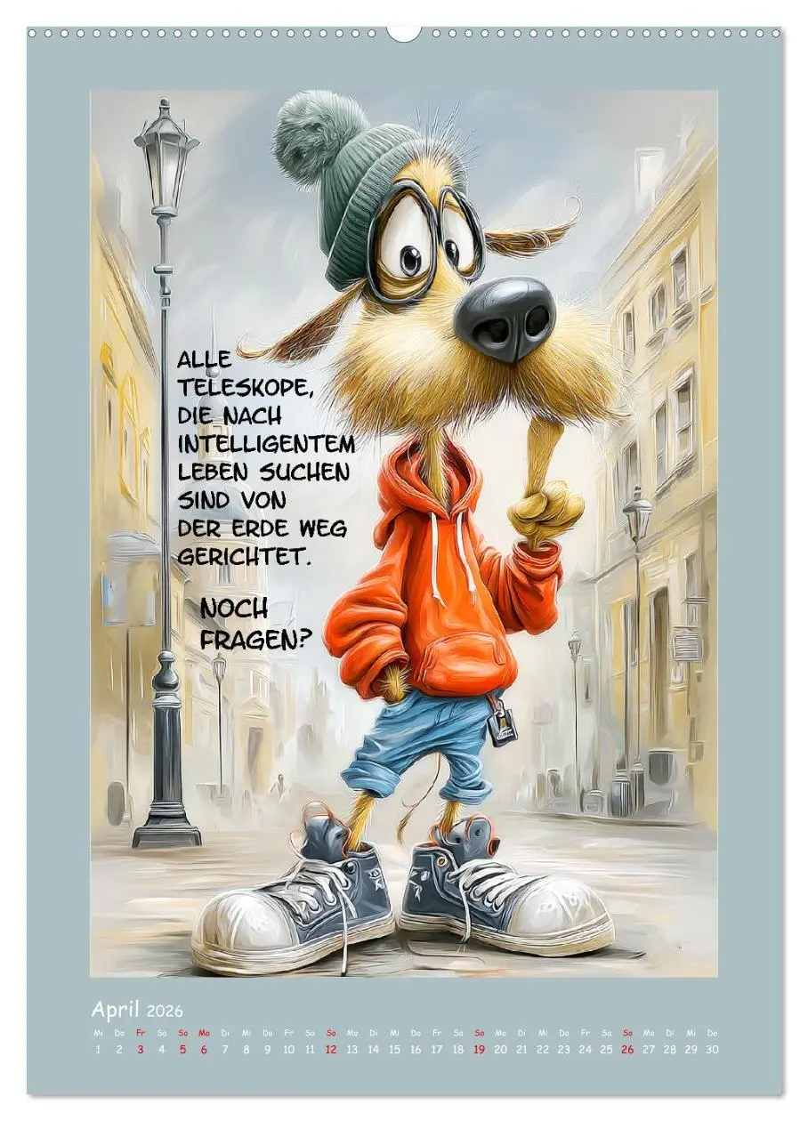 Bild: 9783516733204 | Hundstage. Bissiger Humor vom Feinsten (Wandkalender 2026 DIN A2...