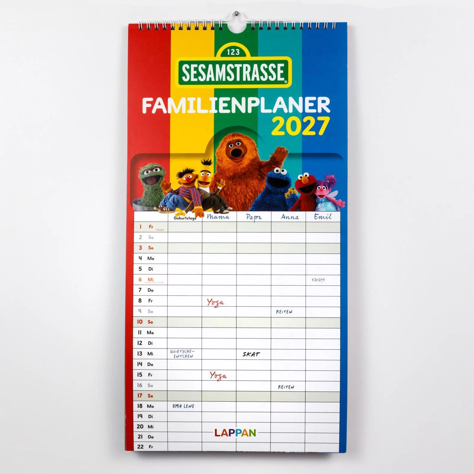 Bild: 9783830323204 | Sesamstraße Familienkalender 2027 | Lappan Verlag | Kalender | 28 S.