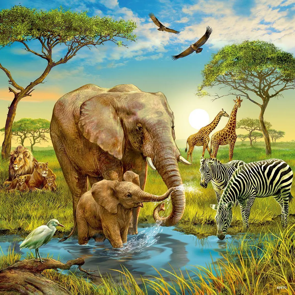 Bild: 4005556093304 | Tiere der Erde Puzzle 3 x 49 Teile | Spiel | 09330 | Deutsch | 2015