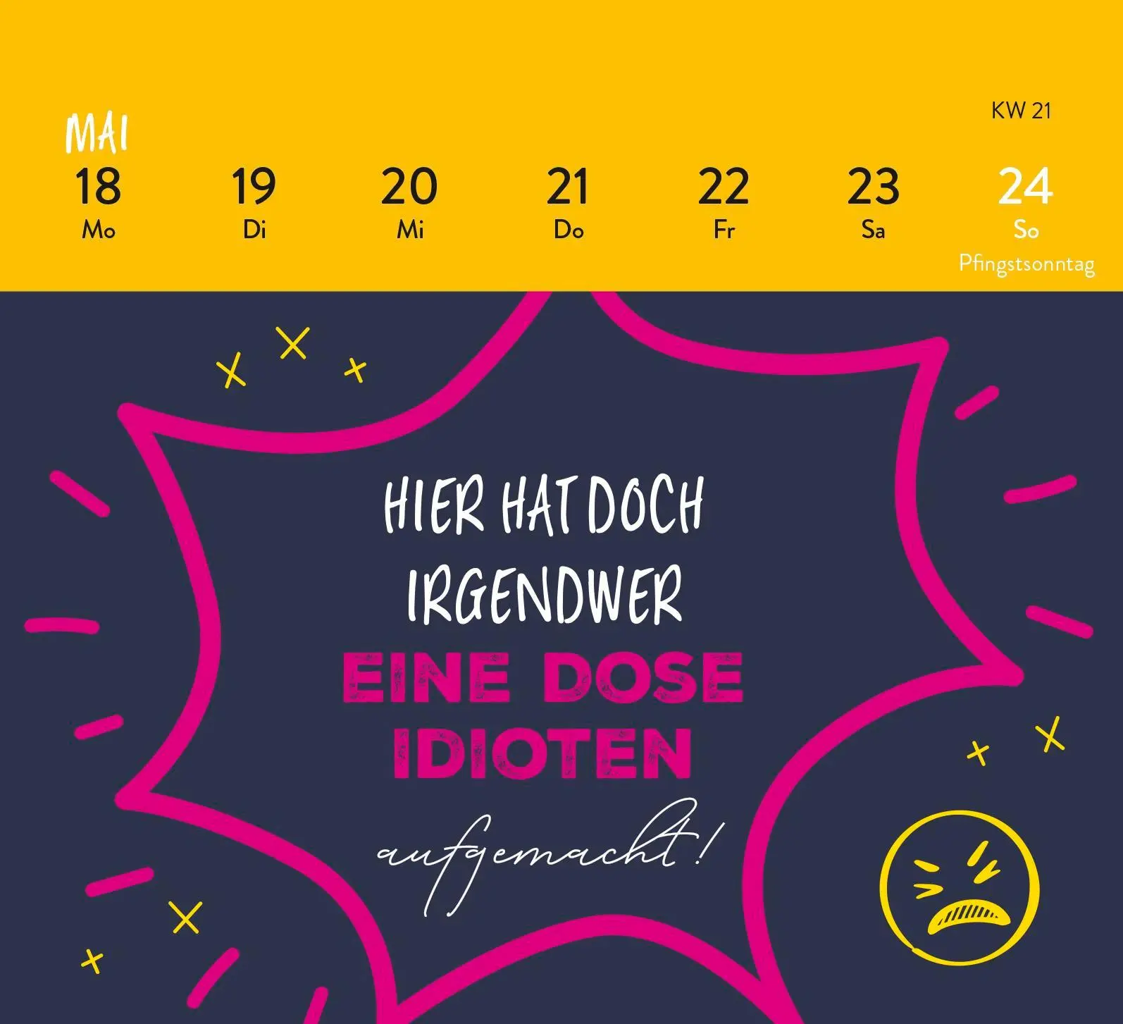 Bild: 4036442013304 | Mini-Wochenkalender 2026: Die 3 M des Grauens: Montag. Müde. Menschen.
