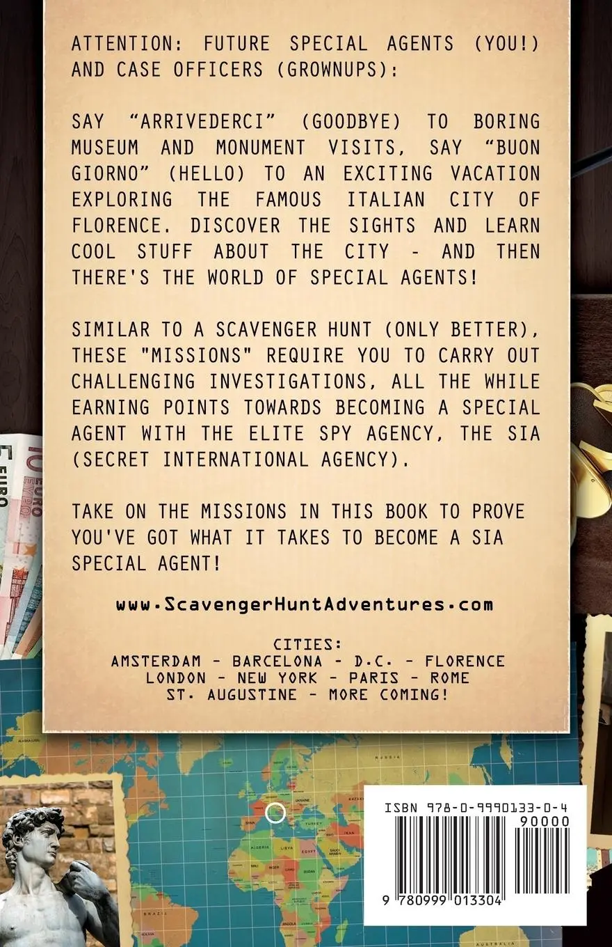 Rückseite: 9780999013304 | Mission Florence | A Scavenger Hunt Adventure (Travel Book For Kids)