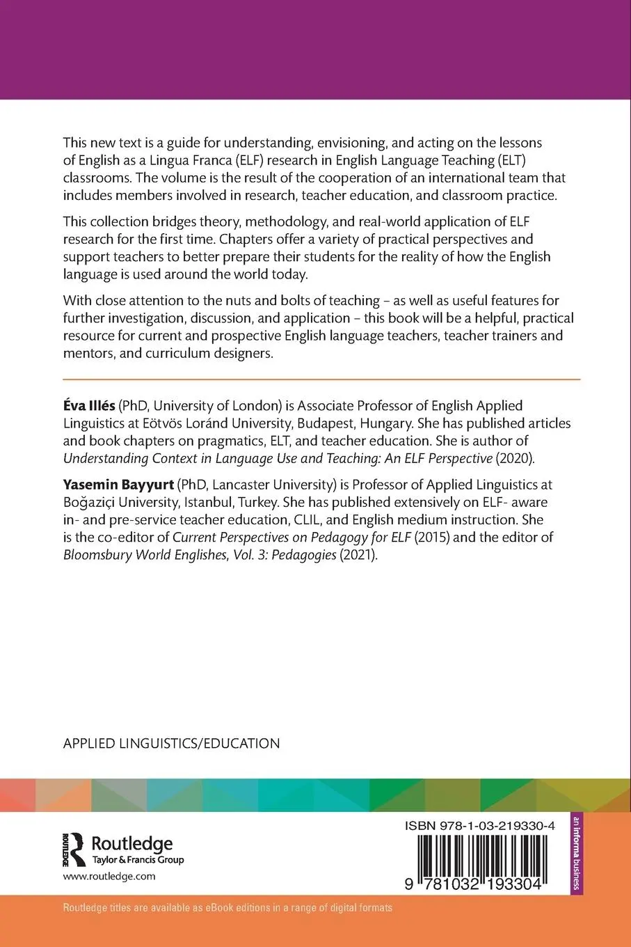 Rückseite: 9781032193304 | English as a Lingua Franca in the Language Classroom | Illés (u. a.)