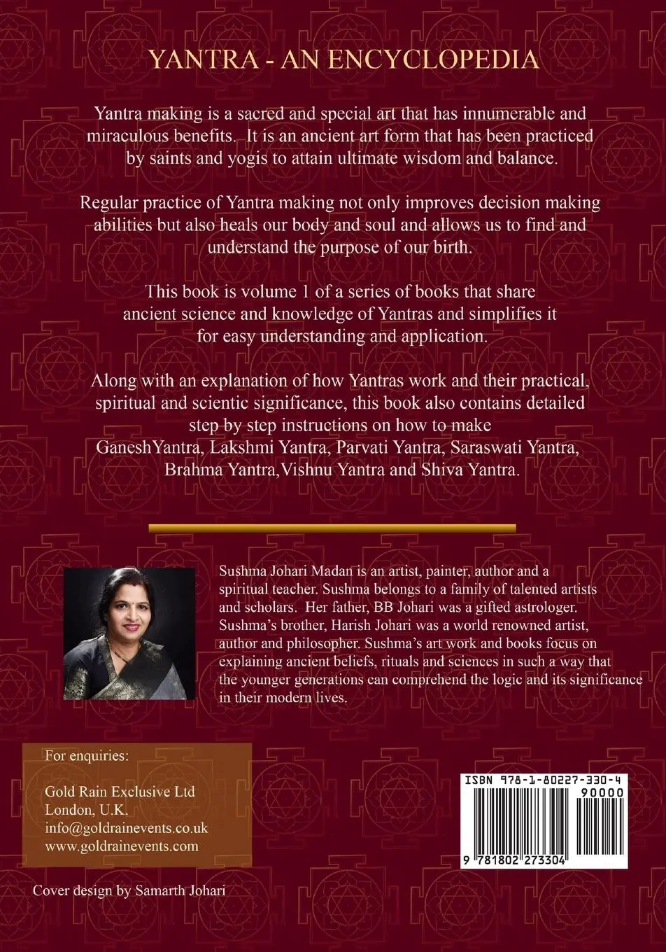 Rückseite: 9781802273304 | Yantra - An Encyclopedia | Sushma Johari Madan | Taschenbuch | 2022