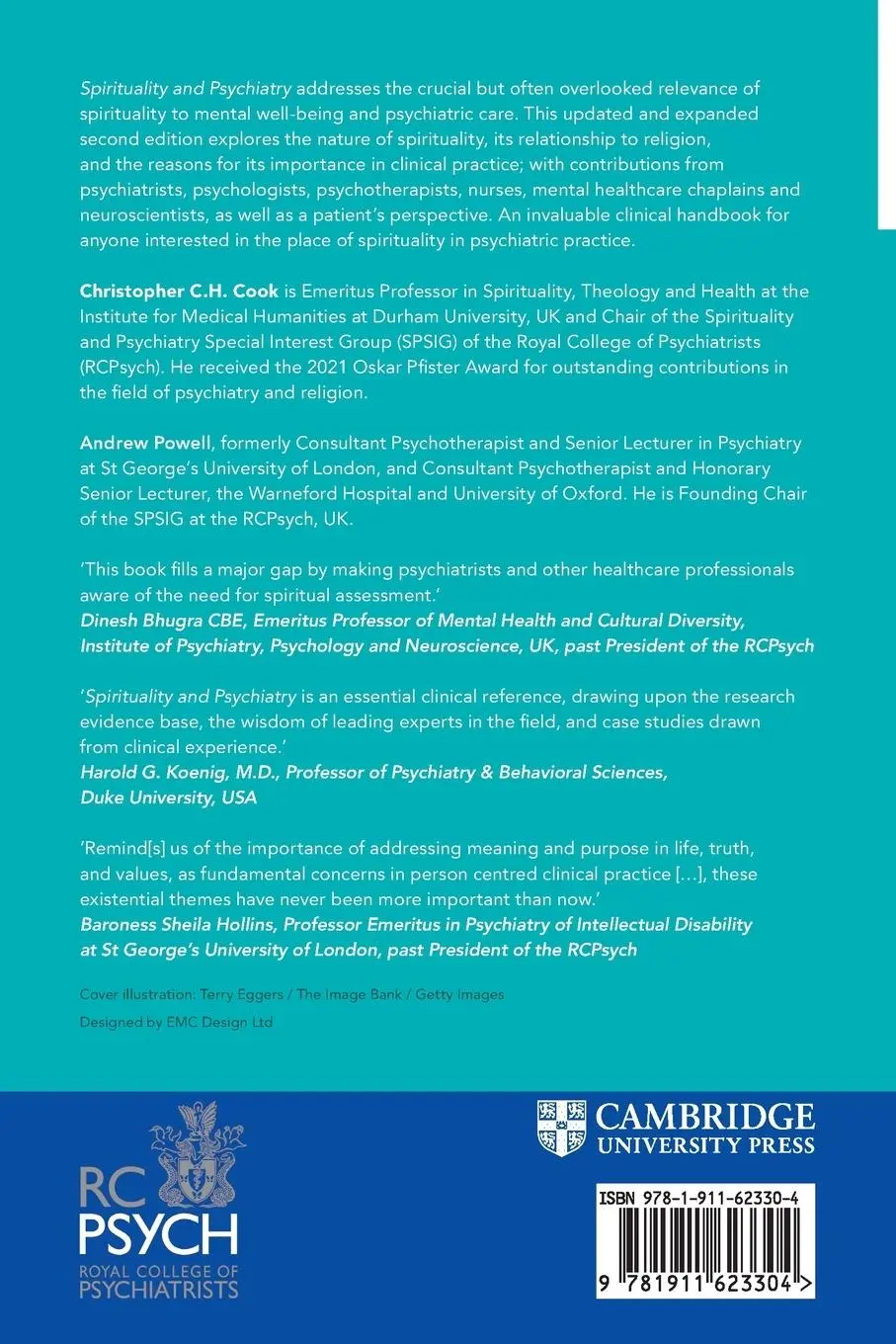 Rückseite: 9781911623304 | Spirituality and Psychiatry | Christopher C. H. Cook (u. a.) | Buch