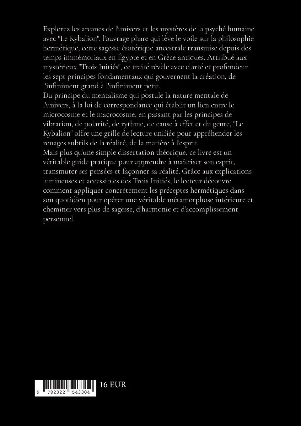 Rückseite: 9782322543304 | Le Kybalion | Les Trois Initiés (u. a.) | Taschenbuch | Paperback