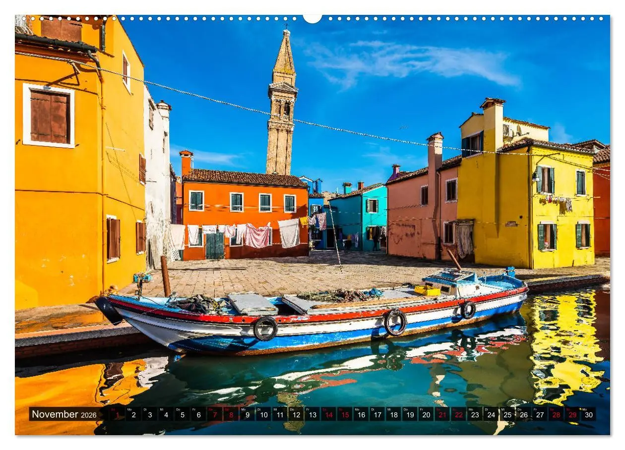 Bild: 9783457703304 | Burano - Die Insel der bunten Häuser (Wandkalender 2026 DIN A2...