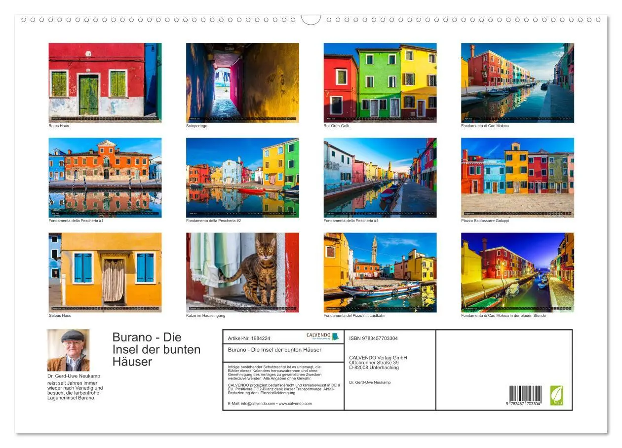 Bild: 9783457703304 | Burano - Die Insel der bunten Häuser (Wandkalender 2026 DIN A2...