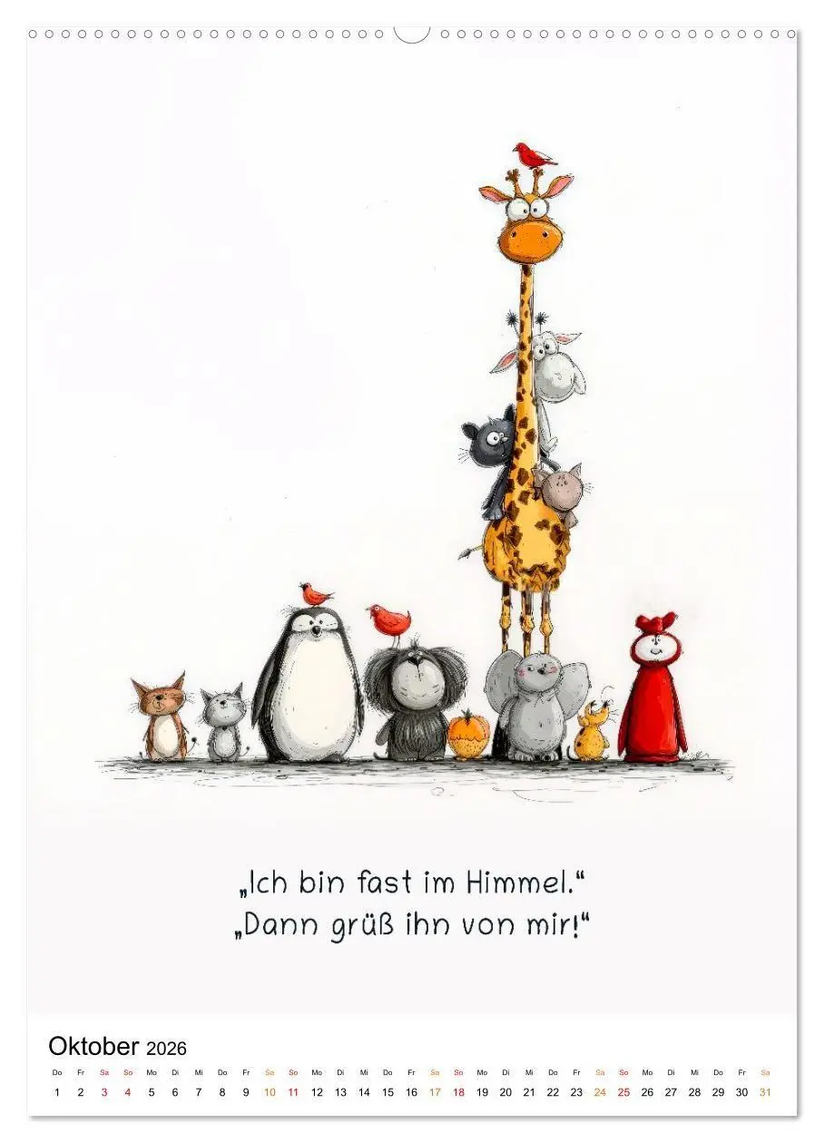 Bild: 9783516723304 | Tierische. Witzig. Wahr. (hochwertiger Premium Wandkalender 2026...