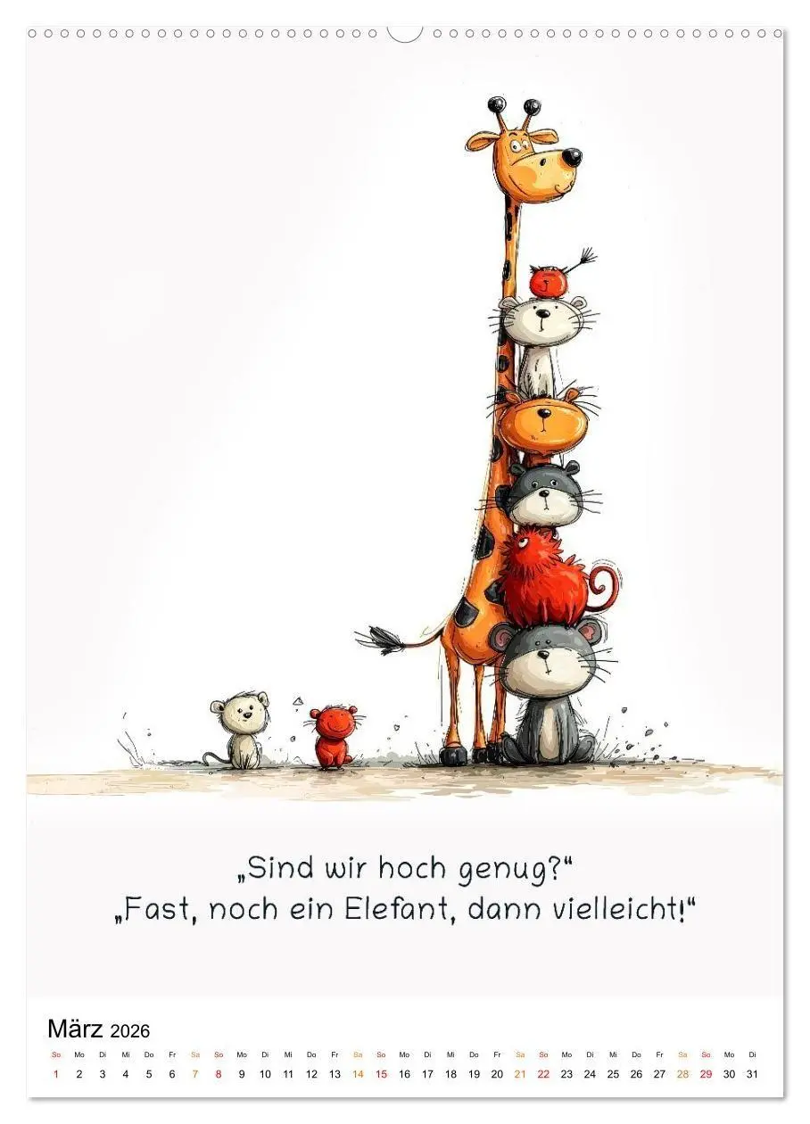 Bild: 9783516723304 | Tierische. Witzig. Wahr. (hochwertiger Premium Wandkalender 2026...