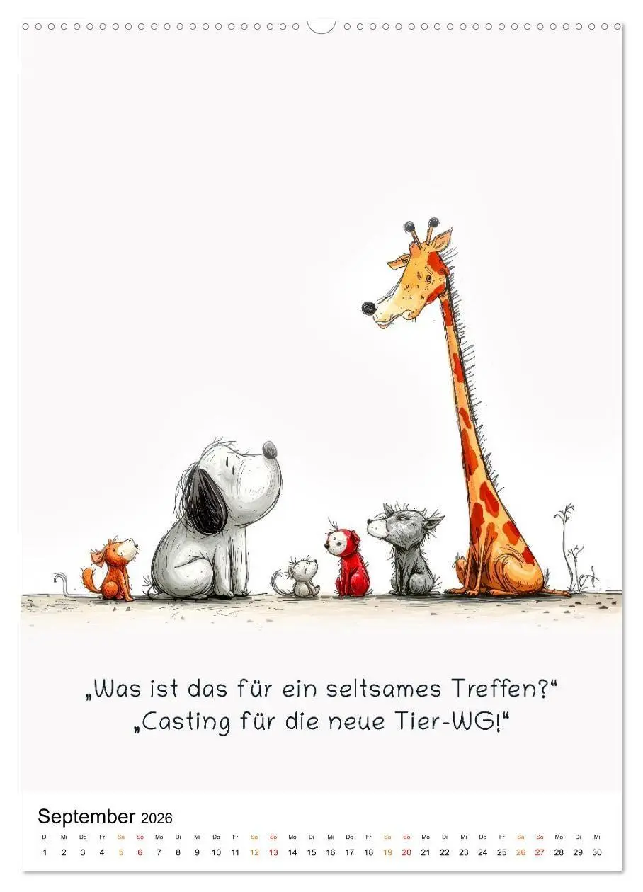 Bild: 9783516723304 | Tierische. Witzig. Wahr. (hochwertiger Premium Wandkalender 2026...