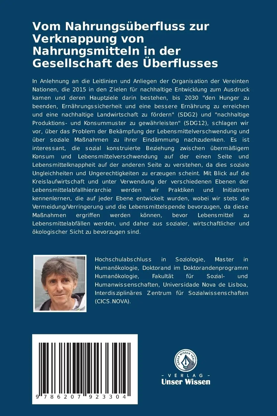 Rückseite: 9786207923304 | Vom Nahrungsüberfluss zur Verknappung von Nahrungsmitteln in der...