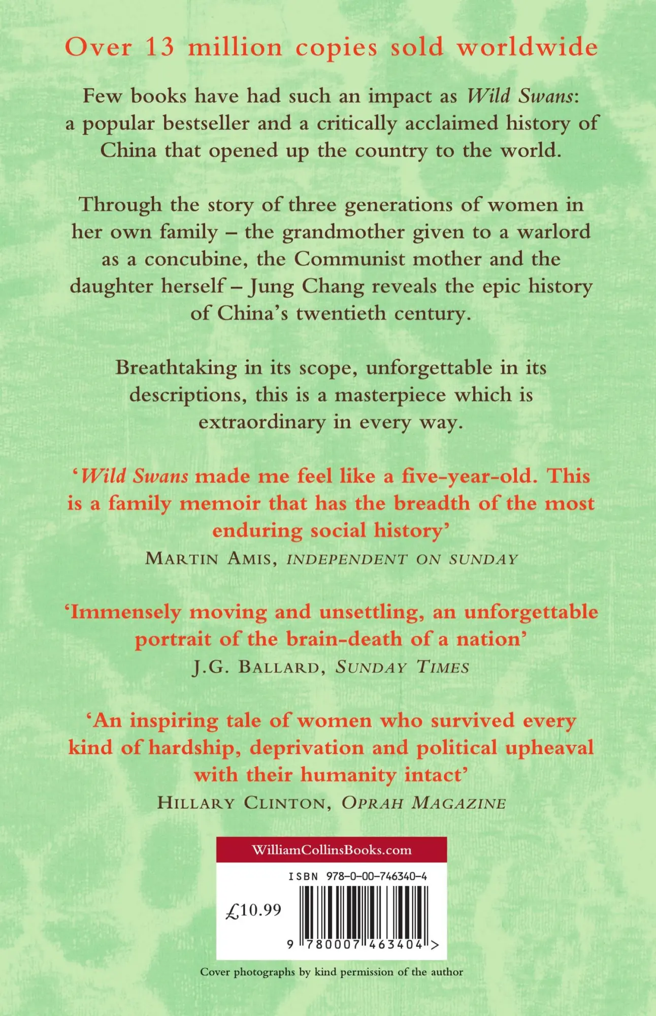 Rückseite: 9780007463404 | Wild Swans | Three Daughters of China | Jung Chang | Taschenbuch