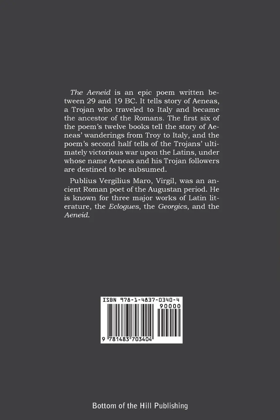 Rückseite: 9781483703404 | The Aeneid | Virgil | Taschenbuch | Kartoniert / Broschiert | Englisch