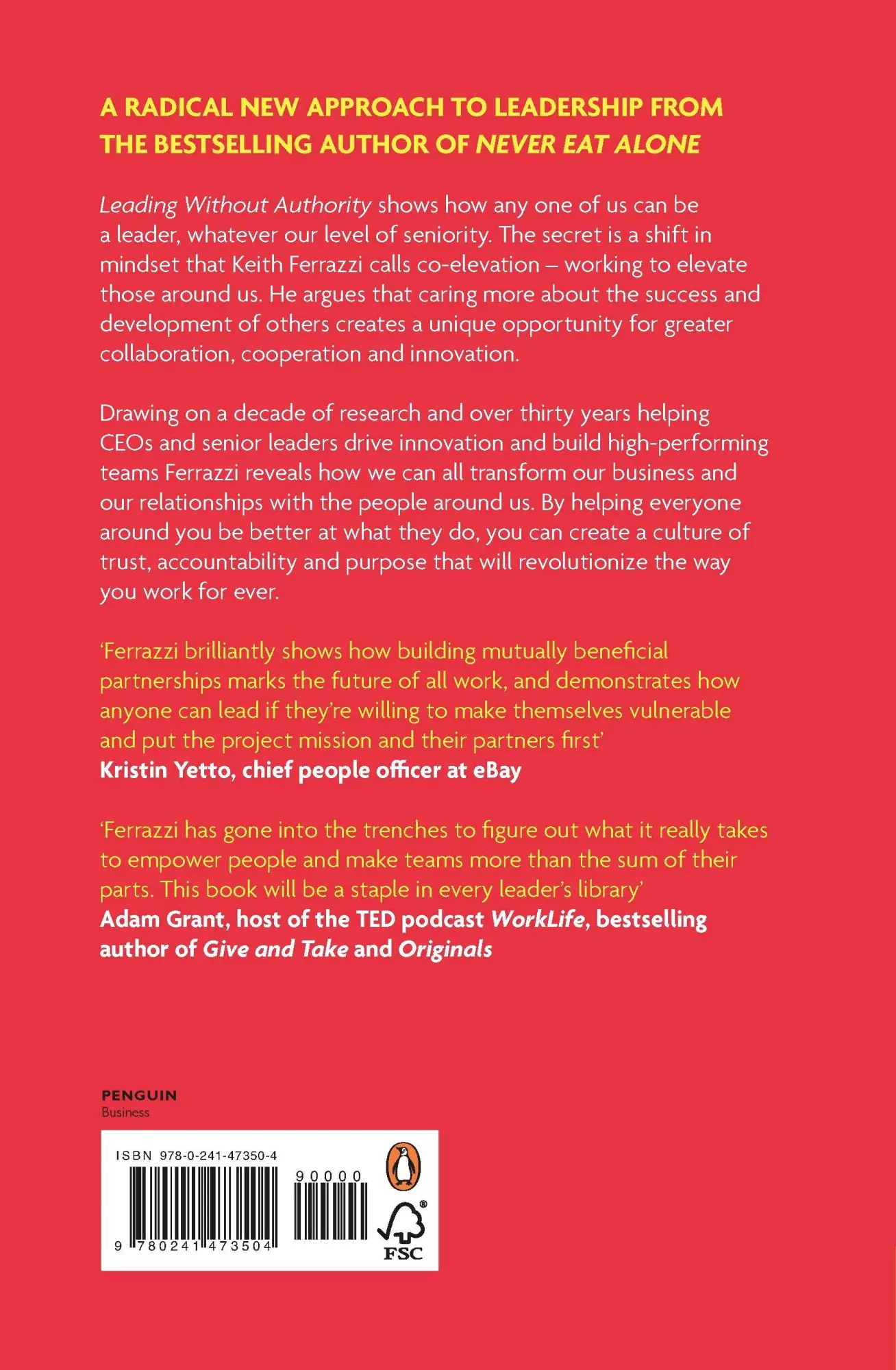 Rückseite: 9780241473504 | Leading Without Authority | Keith Ferrazzi | Taschenbuch | 233 S.