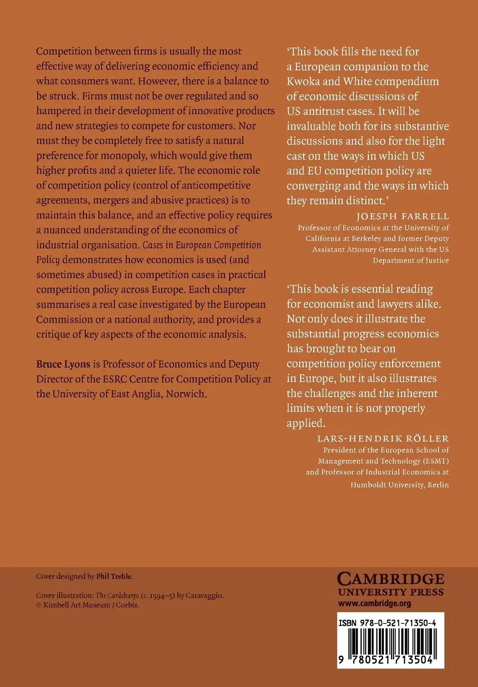 Rückseite: 9780521713504 | Cases in European Competition Policy | The Economic Analysis | Lyons