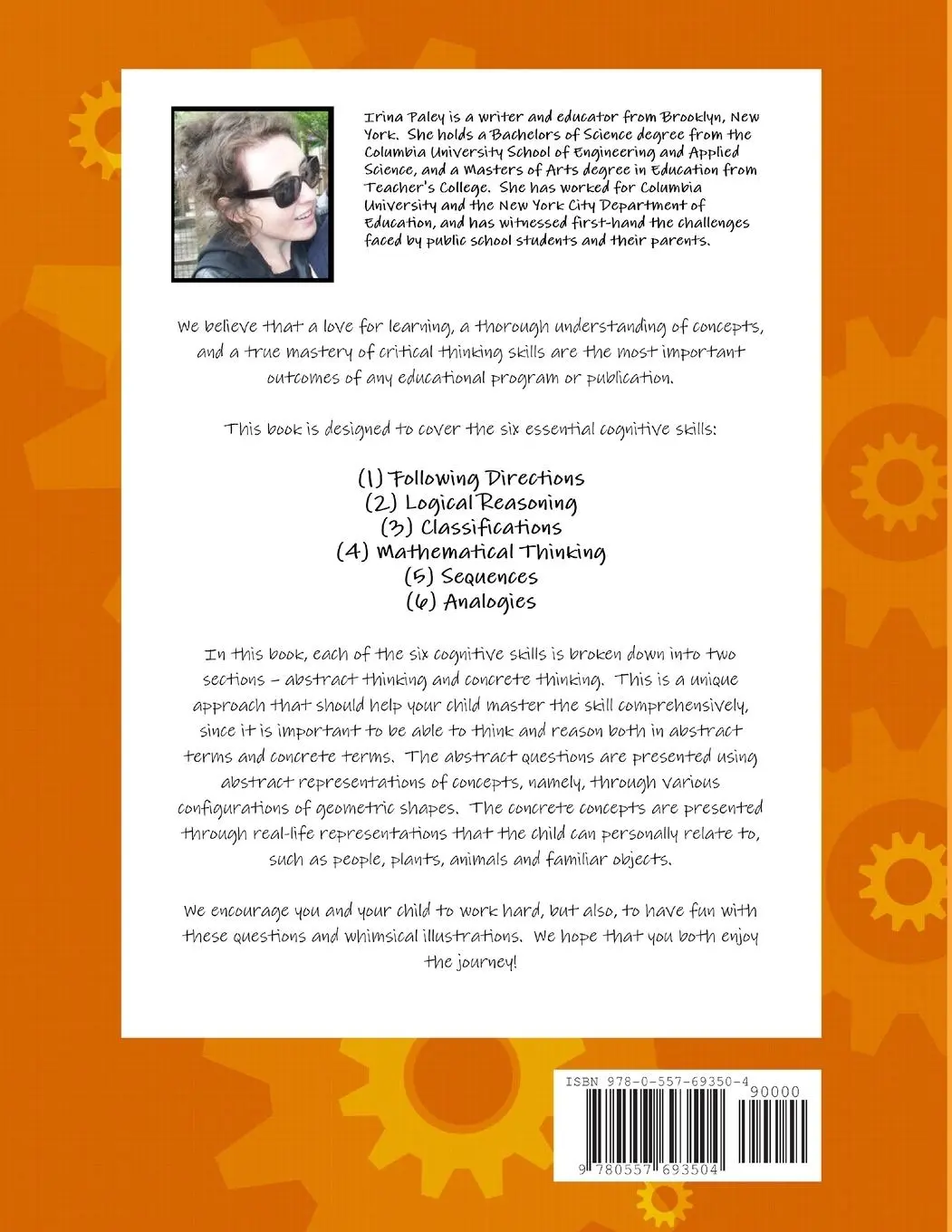 Rückseite: 9780557693504 | Cognitive Skills for Kindergarten and First Grade | Irina Paley | Buch