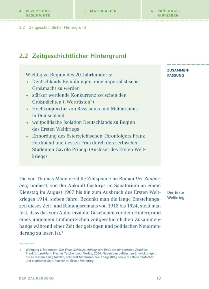 Bild: 9783129303504 | Der Zauberberg von Thomas Mann | Textanalyse und Interpretation | Mann