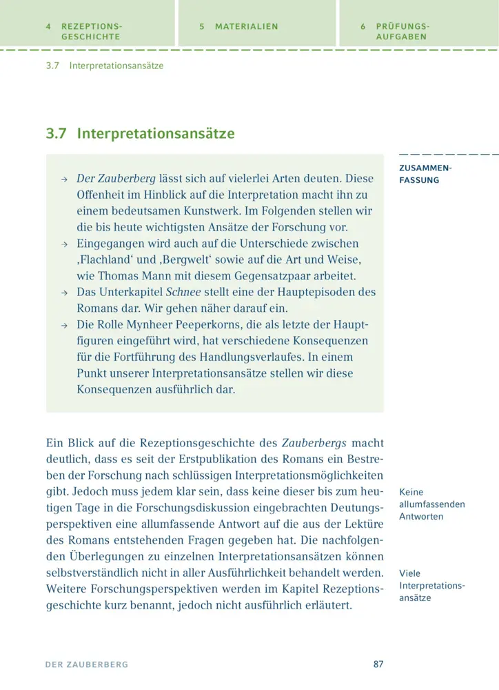Bild: 9783129303504 | Der Zauberberg von Thomas Mann | Textanalyse und Interpretation | Mann