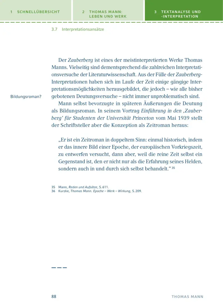 Bild: 9783129303504 | Der Zauberberg von Thomas Mann | Textanalyse und Interpretation | Mann