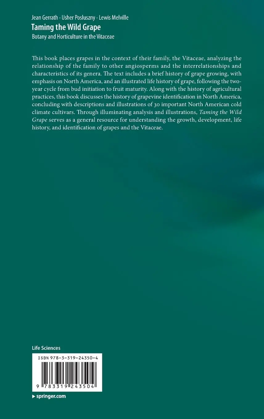 Rückseite: 9783319243504 | Taming the Wild Grape | Botany and Horticulture in the Vitaceae | Buch