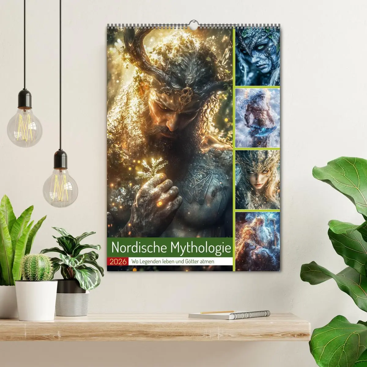 Bild: 9783457303504 | Nordische Mythologie (Wandkalender 2026 DIN A2 hoch), CALVENDO...
