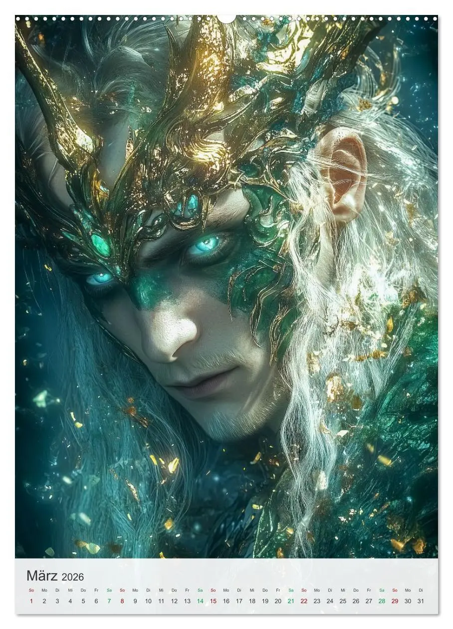 Bild: 9783457303504 | Nordische Mythologie (Wandkalender 2026 DIN A2 hoch), CALVENDO...