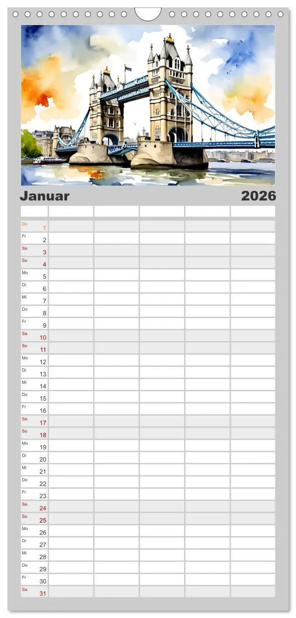 Bild: 9783516493504 | Familienplaner 2026 - London - Metropole auf der Insel mit 5...