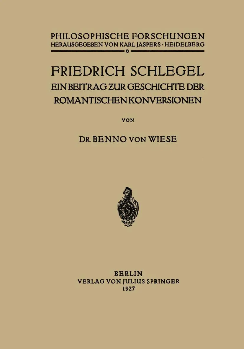 Cover: 9783642503504 | Friedrich Schlegel | Benno Von Wiese | Taschenbuch | vi | Deutsch