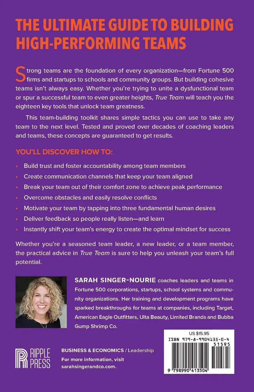 Rückseite: 9798990413504 | True Team | Sarah Singer-Nourie | Taschenbuch | Englisch | 2024