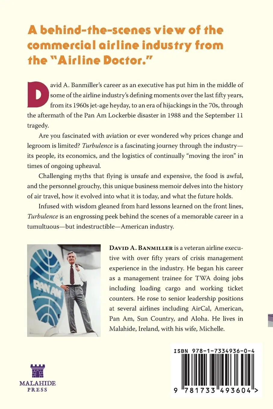 Rückseite: 9781733493604 | Turbulence | Fifty Years on the Leading Edge of the Airline Industry