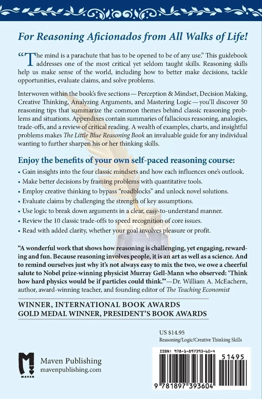 Rückseite: 9781897393604 | The Little Blue Reasoning Book | Brandon Royal | Taschenbuch | 2010