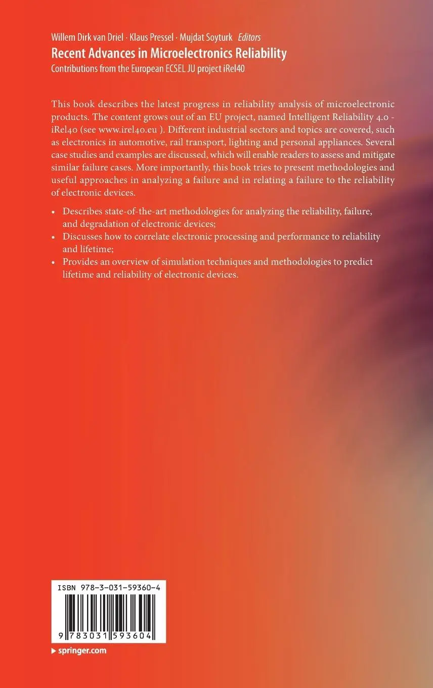 Rückseite: 9783031593604 | Recent Advances in Microelectronics Reliability | Driel (u. a.) | Buch