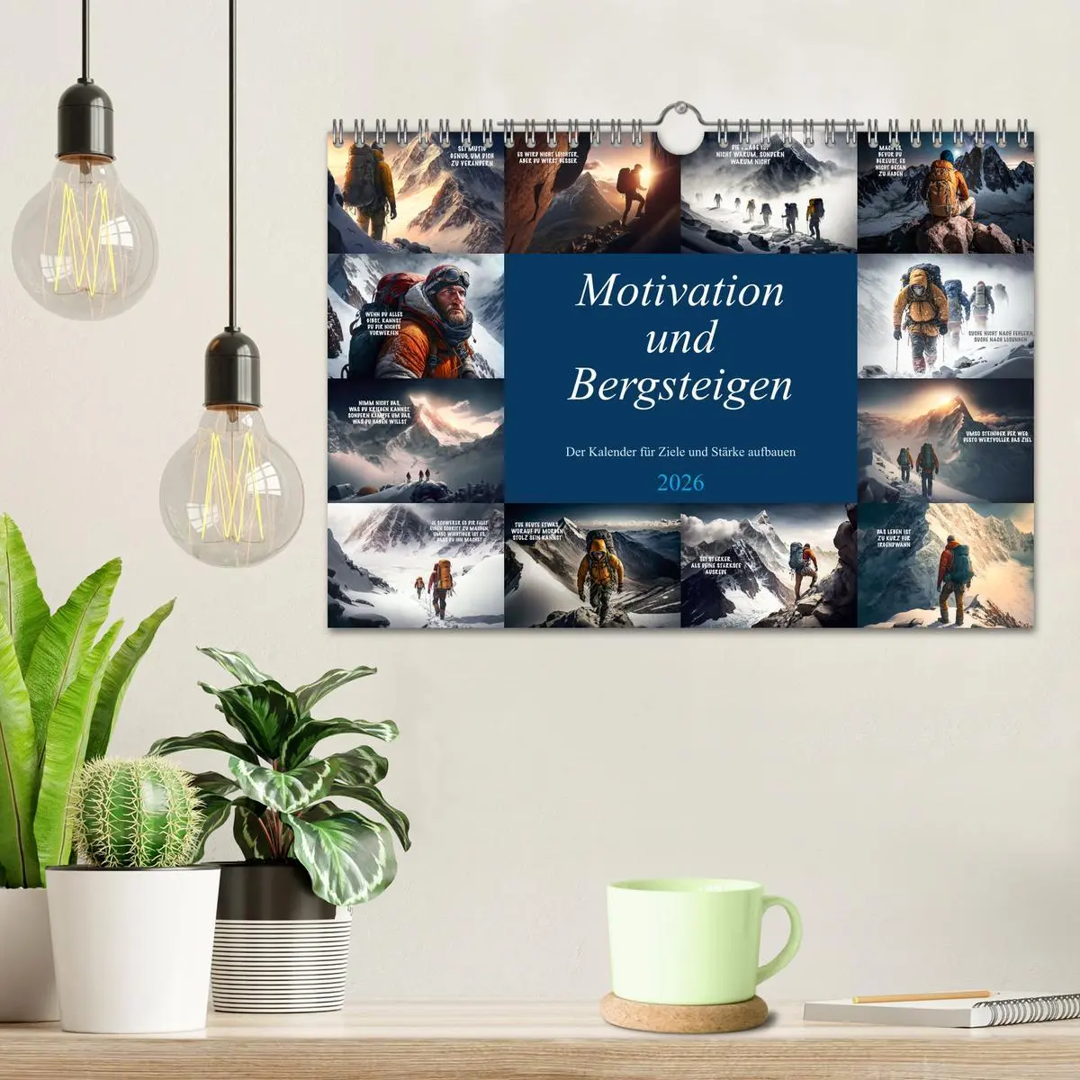 Bild: 9783457533604 | Motivation und Bergsteigen (Wandkalender 2026 DIN A4 quer),...