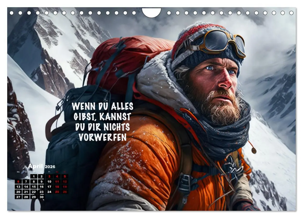 Bild: 9783457533604 | Motivation und Bergsteigen (Wandkalender 2026 DIN A4 quer),...