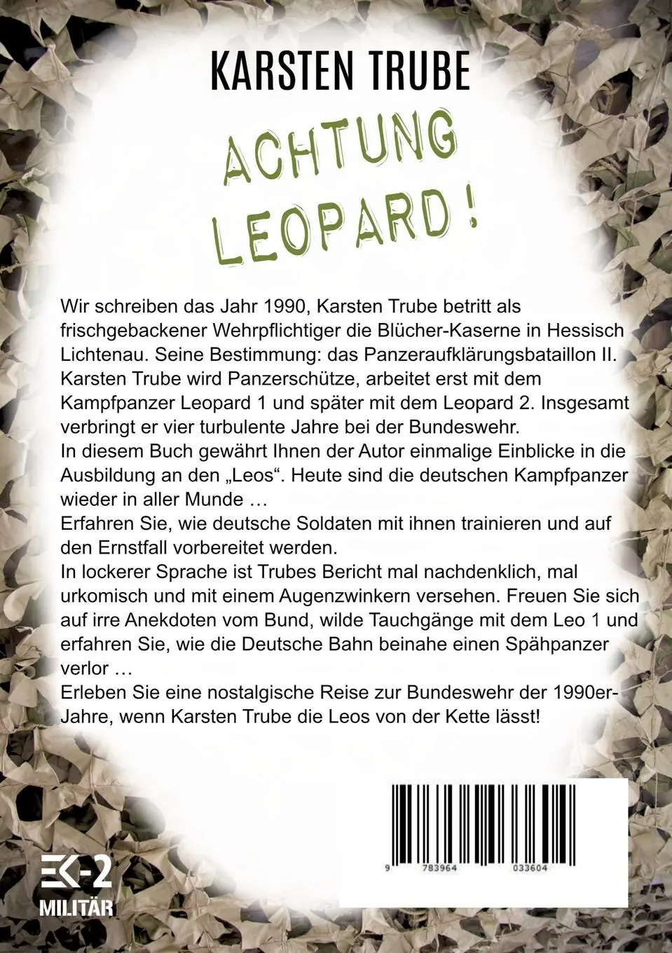 Rückseite: 9783964033604 | Achtung Leopard! | Karsten Trube | Taschenbuch | Paperback | 202 S.